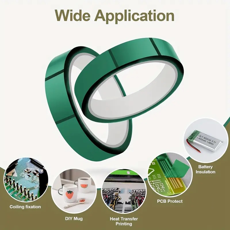Industrial-Grade Green Tape for Aerospace and Machinery Heat Shielding